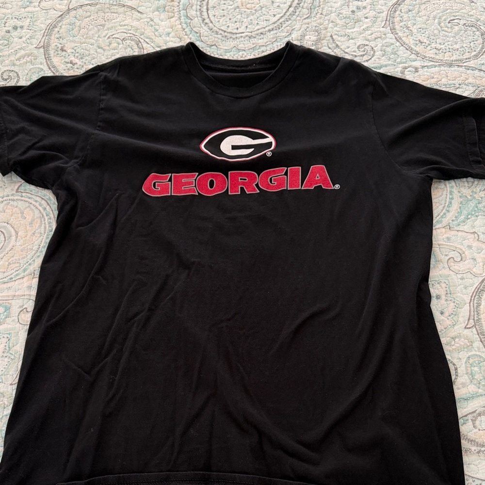 Georgia Black and Red Men's T-Shirt